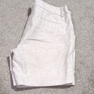 Katherine Barclay Cream Linen Shorts